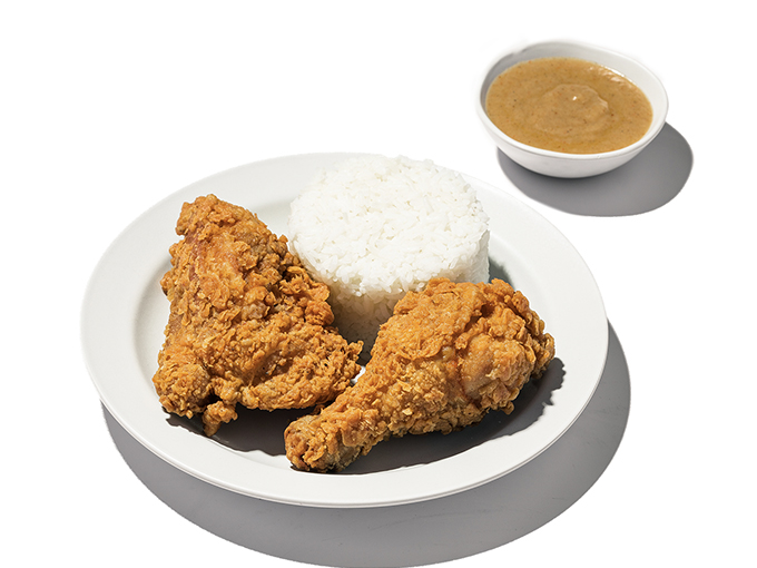 Crispy Fried Chicken with Rice